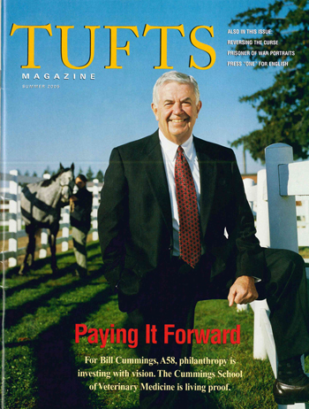 Bill Cummings on Tufts magazine cover
