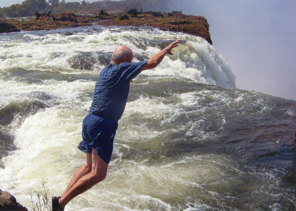 Jumping into Victoria Falls